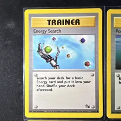 Pokemon TCG Base Set Trainer Card Lot 4 Wizards 1999 Energy Search PlusPower - Image 2