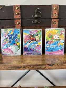 Pokemon First Partner Illustration Series 1 * 3 CARD LOT * Rowlet Litten Popplio - Image 1
