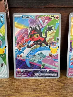Pokemon First Partner Illustration Series 1 * 3 CARD LOT * Rowlet Litten Popplio - Image 3