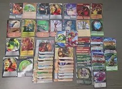 BAKUGAN Battle 71 Cards Variety Lot Yard Sale Find Unsearched - Condition Varies - Image 1