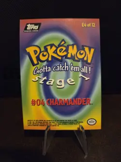 TOPPS Charmander E4 of 12 BLACK LOGO - Pokemon Card 🌟🌟🌟 - Image 3