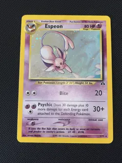 Pokemon Espeon Neo Discovery TCG 1/75 Holo Rare Card (MP/HP) - Image 2