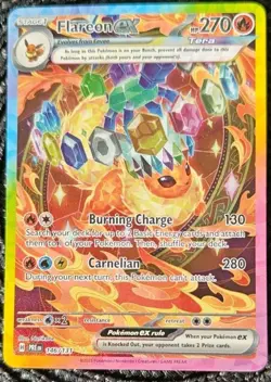 Pokemon TCG Flareon EX Prismatic Evolutions Card 146/131 Sir Illustration Rare - Image 1
