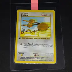 1999 POKEMON 1ST ED STAMP BLEED ERROR SHADOWLESS DODUO #48/102 CARD WOTC BASE NM - Image 3