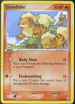 Growlithe 55/92 Legend Maker Regular (See Photos) Pokemon Card - Image 1