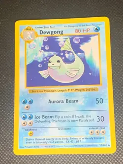 Dewgong 25/102 Shadowless - 1999 Base Set Pokemon Card - NM - Image 1