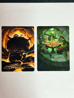 Magic The Gathering TMNT's Lot of 2 Art Series Cards #22 (Gold Stamped) #33 NM - Image 1