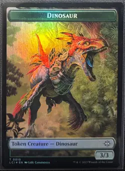 MTG Lost Caverns of Ixalan Dinosaur Egg/Dinosaur Double-Sided Token Foil(Common) - Image 2