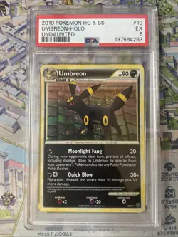 2010 Pokemon HGSS Undaunted Umbreon #10/90 GRADED PSA 5 *Swirl* - Image 1