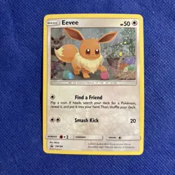 Eevee SM184 - Pokemon Sun & Moon Promo Cosmos Holo Rare Card - NM - Image 1