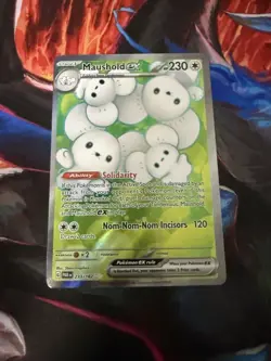 Pokemon Maushold EX 233/182 SV04: Paradox Rift Ultra Rare Full Art Holo 230 HP - Image 1