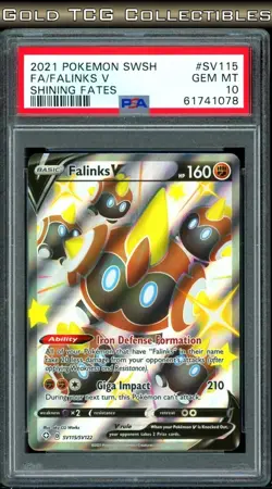 PSA 10 ⭐ Pokemon Falinks V SV115 Shining Fates Full Art - Image 1