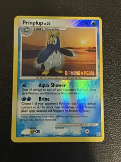 Pokemon TCG - Prinplup Diamond and pearl Stamped Reverse holo 58/130 LP - Image 1
