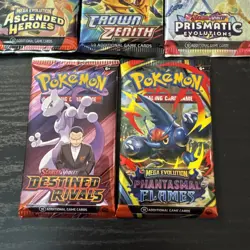 Pokemon TCG Pack Lot Of 5 Packs Ascended Heroes, Prismatic, Crown Zenith, DR, PF - Image 3