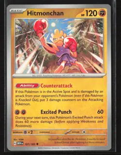 Hitmonchan #107/165 SV: Scarlet & Violet 151 Uncommon Pokemon TCG NM/M - Image 1