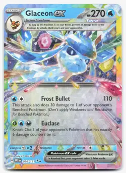 Glaceon ex 026/131 Double Rare Prismatic Evolutions Pokemon Holo Near Mint - Image 1