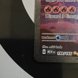Pokemon Charizard EX Ultra Rare 199/165 MEW EN Holo Dragon - Image 5