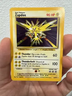 1999 Pokemon Base Set Holo Zapdos 16/102 - Image 1