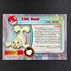 Seel #86 2000 Topps Pokemon TV Animation Edition Series 2 - Image 2