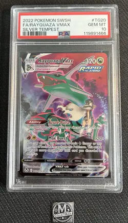 Rayquaza Vmax Pokemon Sword & Shield Silver Tempest TG20/TG30 PSA 10 - Image 1