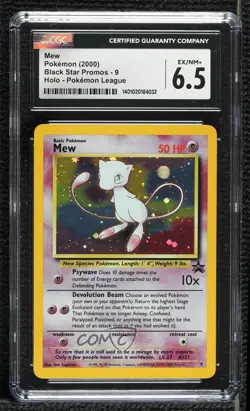 Mew (Pokemon League) Holo WOTC Black Star Promo CGC 6.5 1999 - Image 1