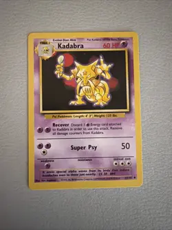 Pokemon TCG Kadabra 32/102 Base Set Uncommon Near Mint 1999 WoTC Unlimited - Image 1