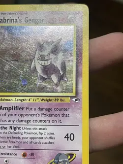 Pokemon TCG Sabrina's Gengar Holo Rare 1st Edition Gym Heroes 14/132 SWIRL MP - Image 4