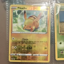 Pokemon Pikachu 065/202 Sword & Shield Reverse Cosmos Holo 60 HP English 2020 - Image 1