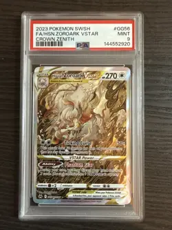 Hisuian Zoroark VSTAR GG56/GG70 Full Art 2023 Pokemon Crown Zenith PSA 9 Mint - Image 1
