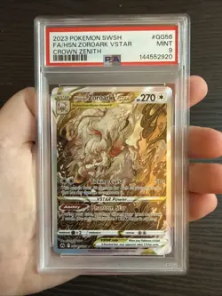 Hisuian Zoroark VSTAR GG56/GG70 Full Art 2023 Pokemon Crown Zenith PSA 9 Mint - Image 3