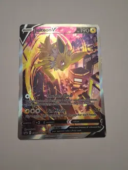 Light Damage Upper Left; Jolteon v SWSH183 Pokemon TCG Sword & Shield Holo - Image 1