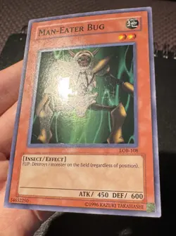 Yugioh Man-Eater Bug LOB-108 Super Rare LP - Image 5