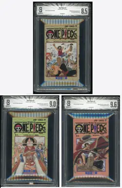 One Piece BGS Graded*3 One Piece Manga #1 & #2 & #3 1st Printing Japanese - Image 1