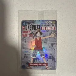 One Piece CCG Promo Holo Monkey D. Luffy US Voyage College Basketball P-055 2026 - Image 1