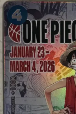 One Piece CCG Promo Holo Monkey D. Luffy US Voyage College Basketball P-055 2026 - Image 2