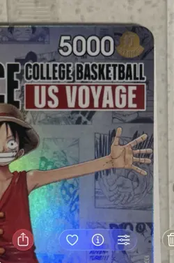 One Piece CCG Promo Holo Monkey D. Luffy US Voyage College Basketball P-055 2026 - Image 3