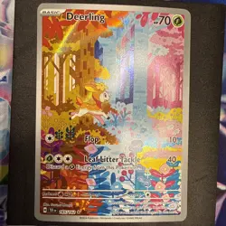 Pokemon TCG Deerling Illustration Rare Card 165/162 SV05: Temporal Forces - Image 1