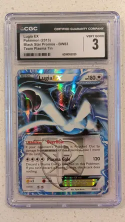 Lugia EX Black Star Promos Team Plasma Tins Holo BW83 Pokemon Card - CGC 3 - Image 1