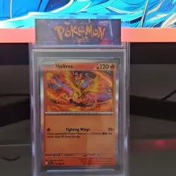 Pokemon card Moltres Holo Rare 014/094 Phantasmal Flames 120 HP Fighting Wings - Image 1