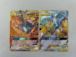 2 cards Pokemon Hidden Fates Moltres Zapdos Articuno GX Tag Team 44/68 66/68 - Image 1
