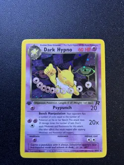 Pokemon Dark Hypno 1st Edition Holo Rare Card Team Rockets Set 9/82 - Image 1