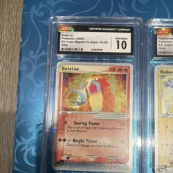 Pokemon CGC Gem Mint Holo Card Lot - Entei ex, Raikou ex, Suicune ex, Mewtwo - Image 2