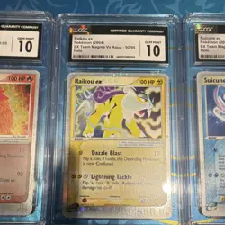 Pokemon CGC Gem Mint Holo Card Lot - Entei ex, Raikou ex, Suicune ex, Mewtwo - Image 3
