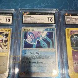 Pokemon CGC Gem Mint Holo Card Lot - Entei ex, Raikou ex, Suicune ex, Mewtwo - Image 4