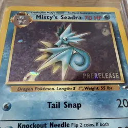 Pokemon TCG Misty's Seadra Prerelease Holo Promo Gym Heroes 9/132 2000 Card - Image 5
