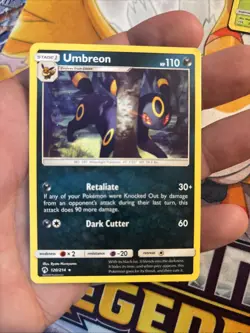Umbreon 120/214 Pokemon Lost Thunder Sun & Moon Non Holo Rare Card - Image 2