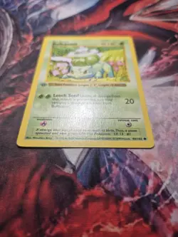 Bulbasaur 44/102 1st Edition Shadowless Base Set Regular LP/MP - Pokemon Card - Image 3