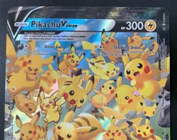 Pikachu V-UNION SWSH142 JUMBO Black Star Promo NM Oversized Pokemon Card - Image 2