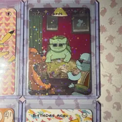 9 HOLO Pokederp Cards Lot Ditto Magikarp Pikachu Squirtle Derpy Pokemon Non-TCG - Image 5