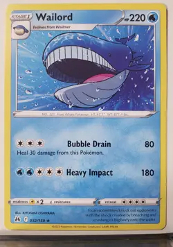 Wailord 032/159 - NM / M - Rare Crown Zenith Pokemon Card $2 Combined Shipping - Image 1